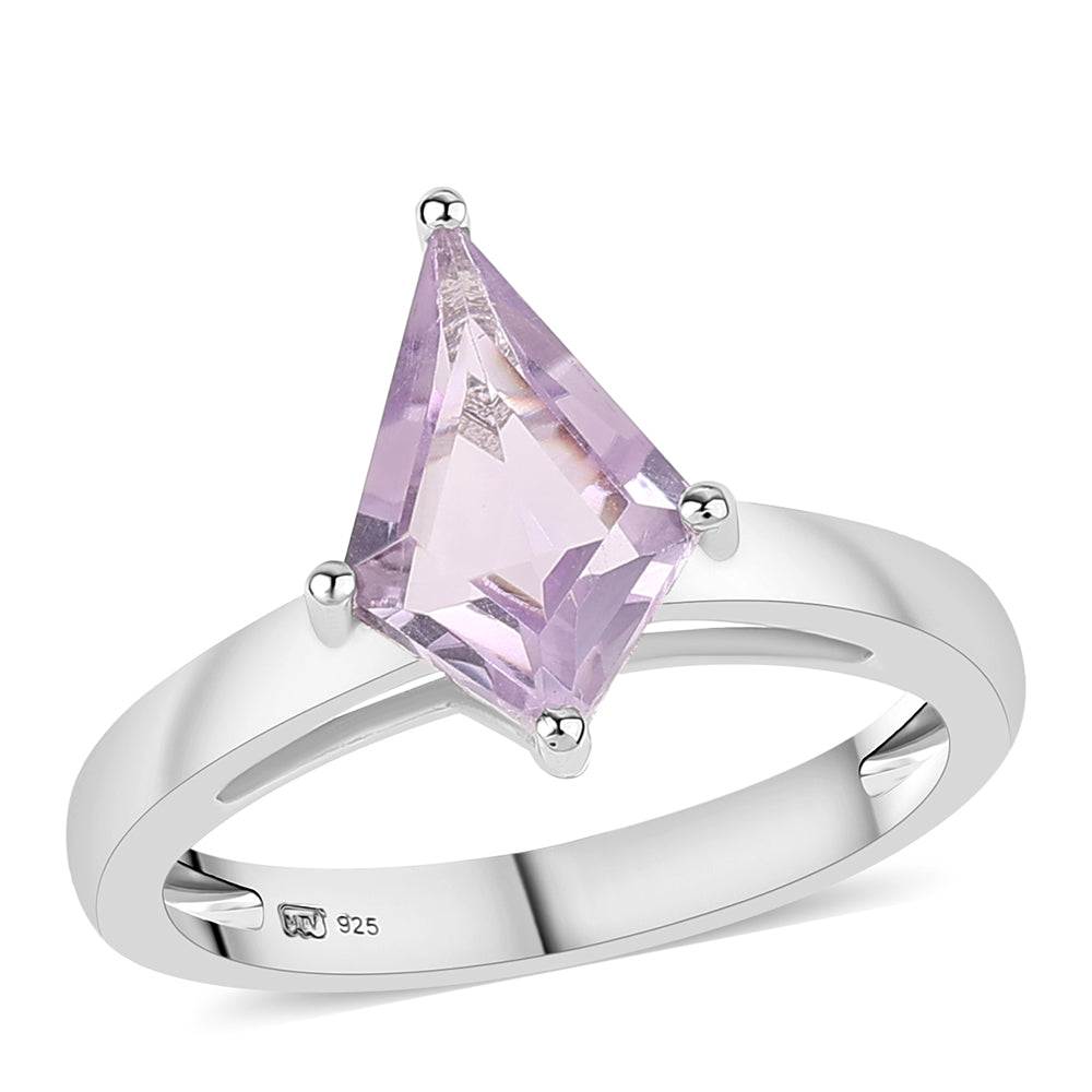 Silberring mit Rose De France Amethyst 1 