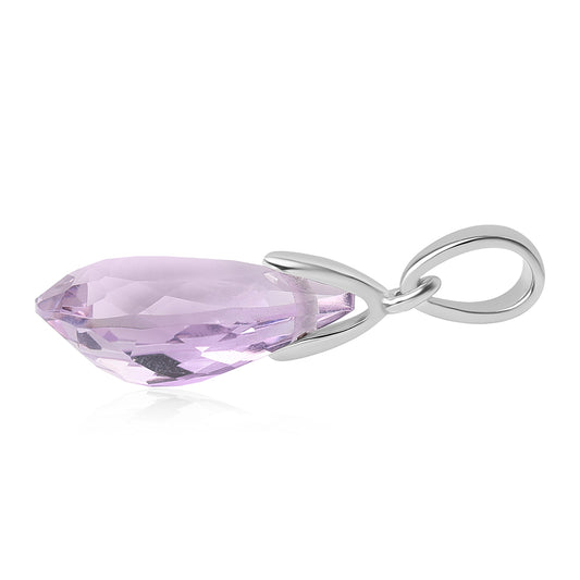 Silberanhänger mit Rose De France Amethyst