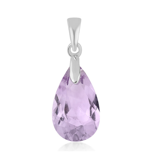 Silberanhänger mit Rose De France Amethyst