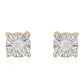 Goldplattierte Silberohrringe mit weißem Diamant