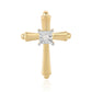 Goldplattierter Silberanhänger mit weißem Diamant