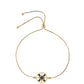 Goldplattiertes Silberarmband mit blauem Diamant