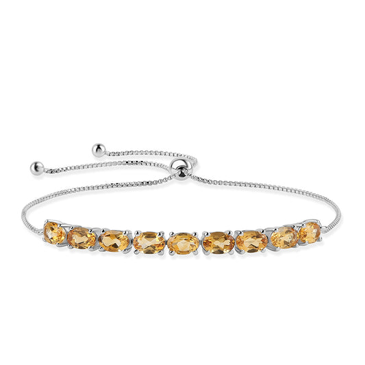 Silberarmband mit Zitrin