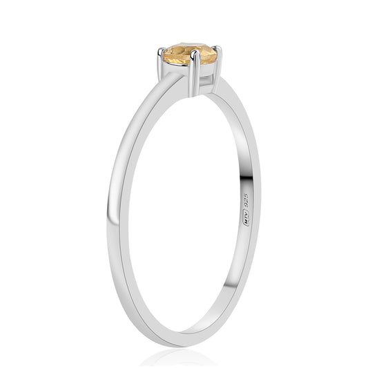 Silberring mit Zitrin