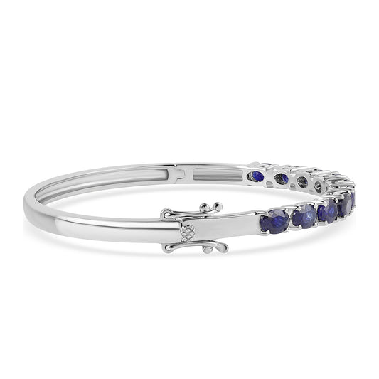 Silberarmband mit australischem blauem Saphir