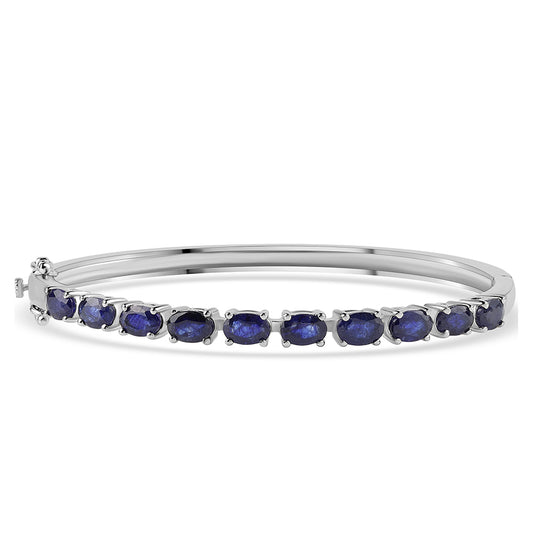 Silberarmband mit australischem blauem Saphir