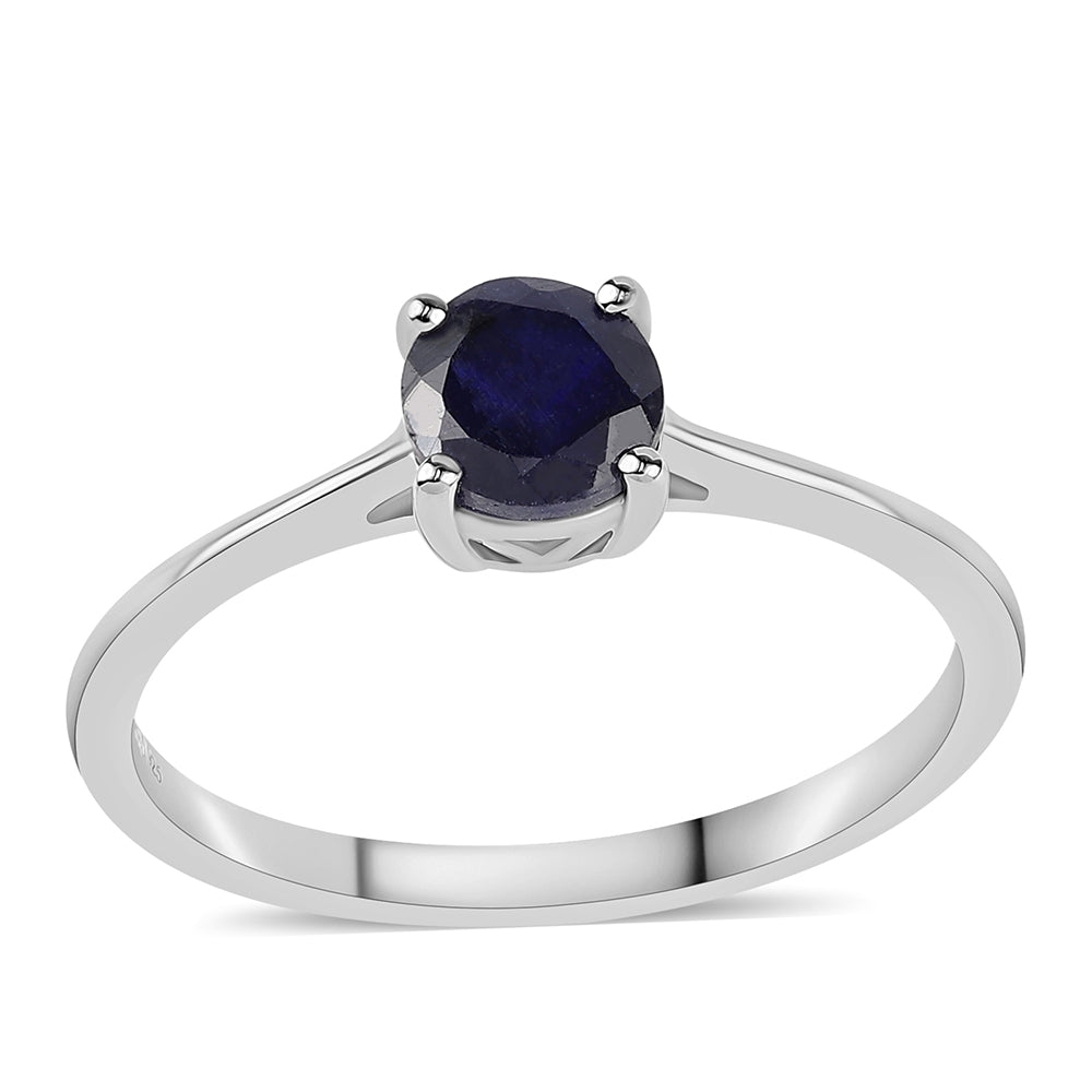 Silberring mit australischem blauem Saphir 1 