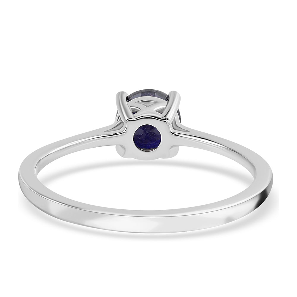 Silberring mit australischem blauem Saphir 3 