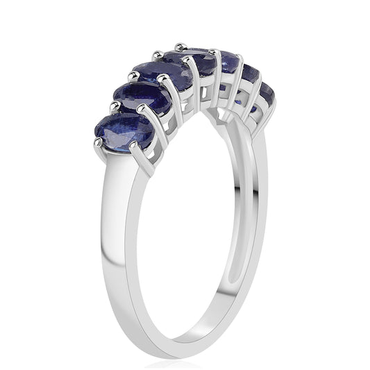 Silberring mit australischem blauem Saphir