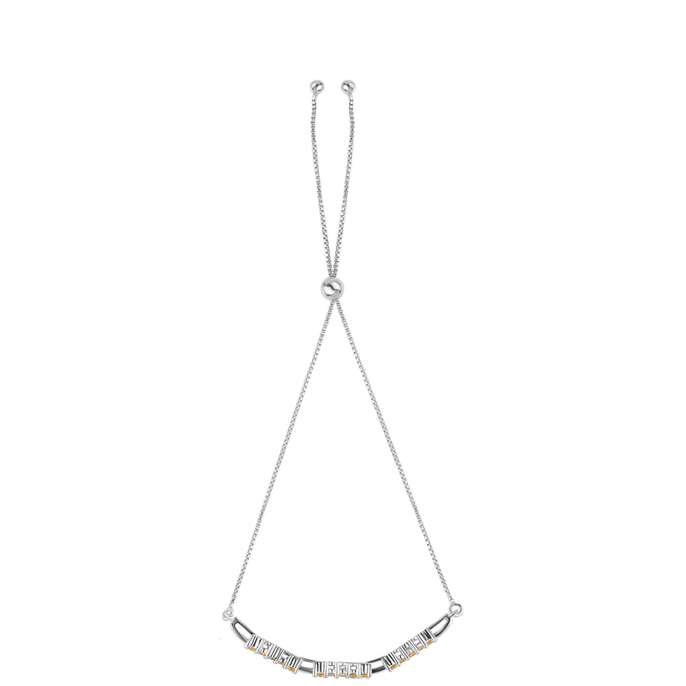 Silberarmband mit Zitrin 3 
