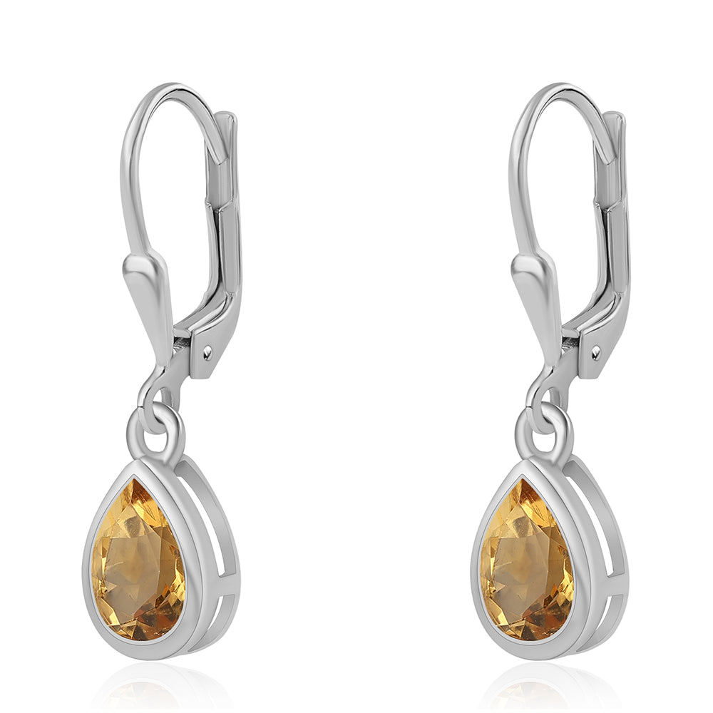 Silberohrringe mit Zitrin 2 