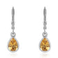 Silberohrringe mit Zitrin