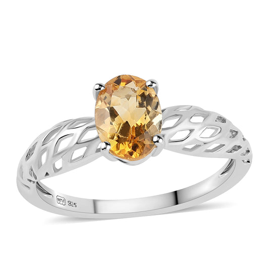 Silberring mit Zitrin