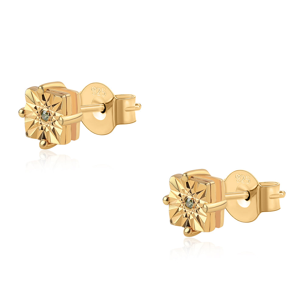Goldplattierte Silberohrringe