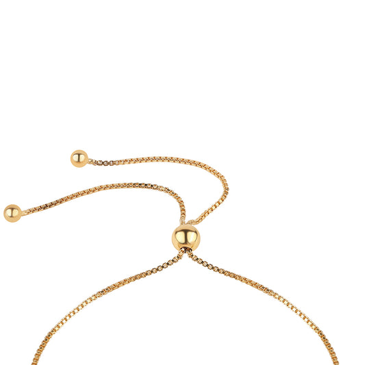 Goldplattiertes Silberarmband mit grünem Diamant