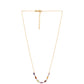 Goldplattierte Silberhalskette mit Rose De France Amethyst und Zitrin