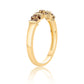 Goldplattierter Silberring mit rotem Diamant