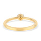Goldplattierter Silberring mit rotem Diamant