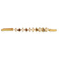Goldplattiertes Silberarmband mit rotem Diamant und weißem Diamant