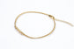 Goldplattiertes Silberarmband mit rotem Diamant und weißem Diamant