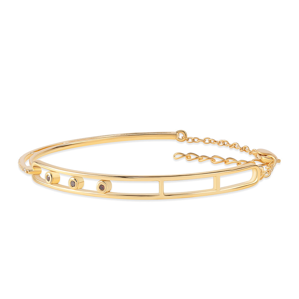 Goldplattiertes Silberarmband mit rotem Diamant und weißem Diamant 2 