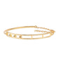 Goldplattiertes Silberarmband mit rotem Diamant und weißem Diamant