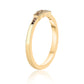 Goldplattierter Silberring mit rotem Diamant