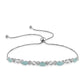 Silberarmband mit Grandidierit und weißem Topas