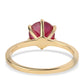 Goldplattierter Silberring mit Rubin aus Mosambik