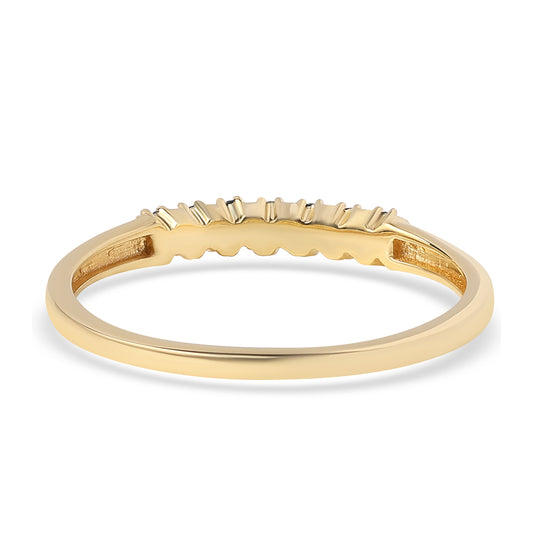 Goldplattierter Silberring mit blauem Diamant