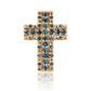 Goldplattierter Silberanhänger mit blauem Diamant