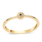 Goldplattierter Silberring mit blauem Diamant