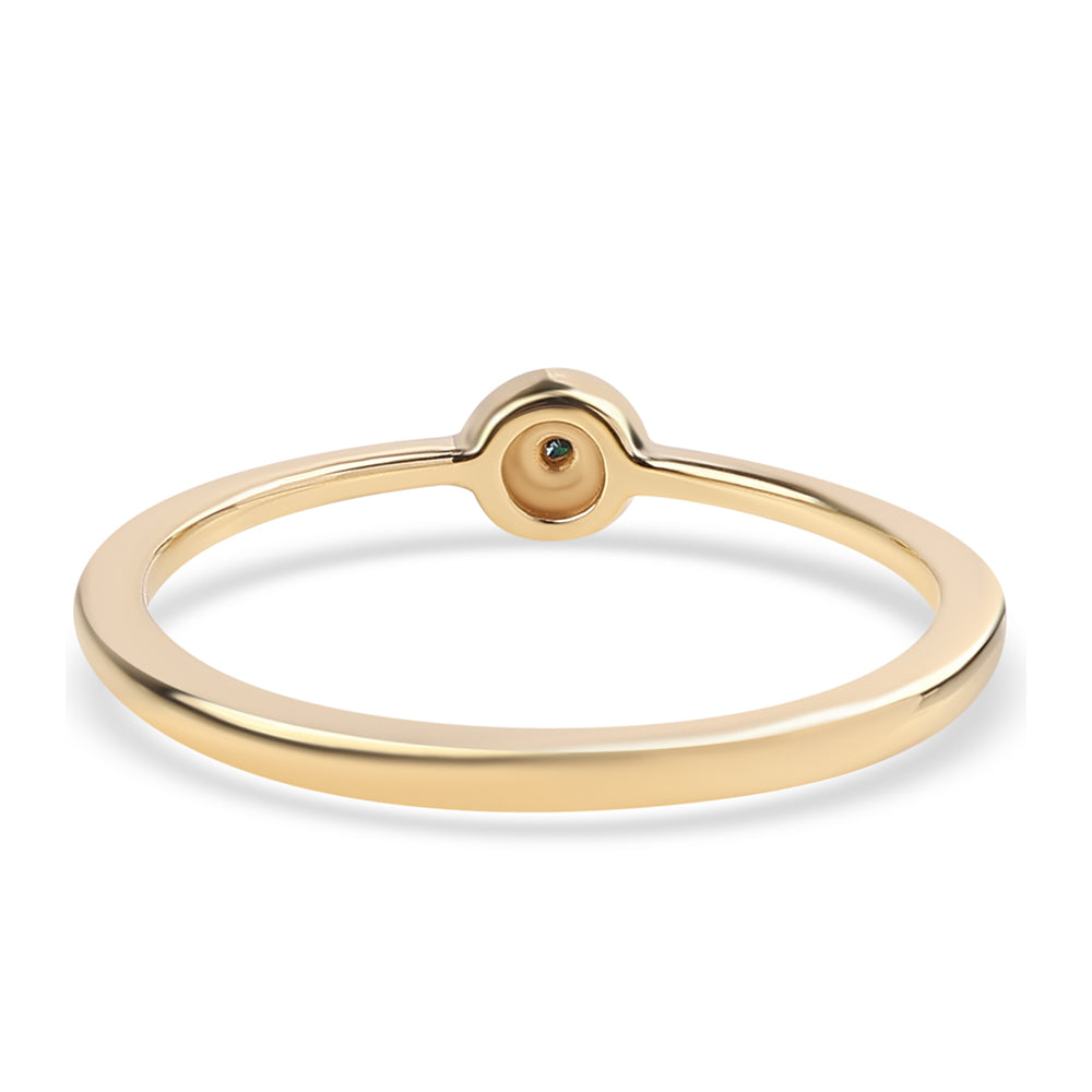 Goldplattierter Silberring mit blauem Diamant 2 