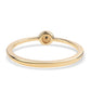 Goldplattierter Silberring mit blauem Diamant