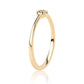Goldplattierter Silberring mit blauem Diamant