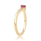 schmuckgarnitur aus Goldplattierte Silber mit Rubin aus Mosambik und blauem Diamant