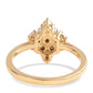 Goldplattierter Silberring mit blauem Diamant