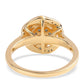 Goldplattierter Silberring mit blauem Diamant