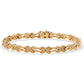 Goldplattiertes Silberarmband mit blauem Diamant