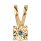 Goldplattierter Silberanhänger mit blauem Diamant