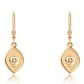 Goldplattierte Silberohrringe mit blauem Diamant