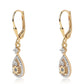 Goldplattierte Silberohrringe mit blauem Diamant und weißem Diamant