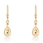 Goldplattierte Silberohrringe mit blauem Diamant und weißem Diamant
