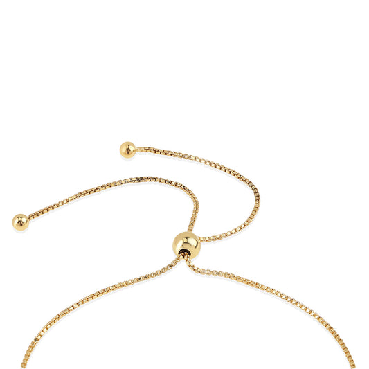 Goldplattiertes Silberarmband mit blauem Diamant