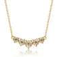 Goldplattierte Silberhalskette mit blauem Diamant
