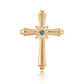 Goldplattierter Silberanhänger mit blauem Diamant