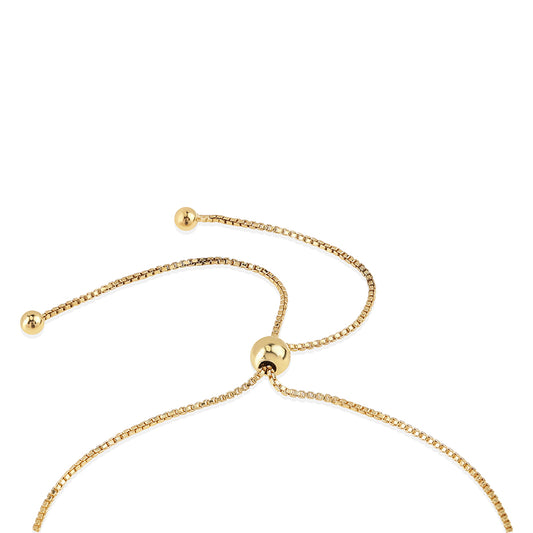 Goldplattiertes Silberarmband mit blauem Diamant