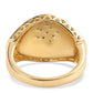 Goldplattierter Silberring mit blauem Diamant