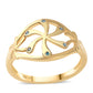 Goldplattierter Silberring mit blauem Diamant