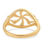 Goldplattierter Silberring mit blauem Diamant